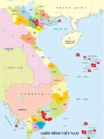 Bản đồ gỗ Việt Nam lắp ghép 34 tỉnh thành mới - khổ A3